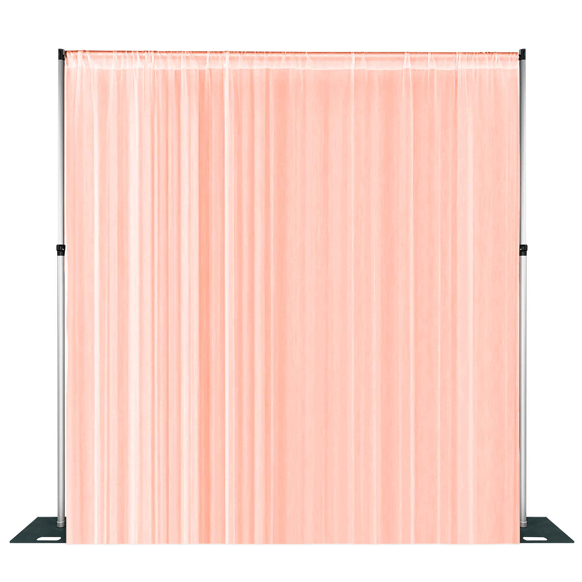 Chiffon Curtain Drape 10ft H x 58" W Panel Blush/Rose Gold full view
