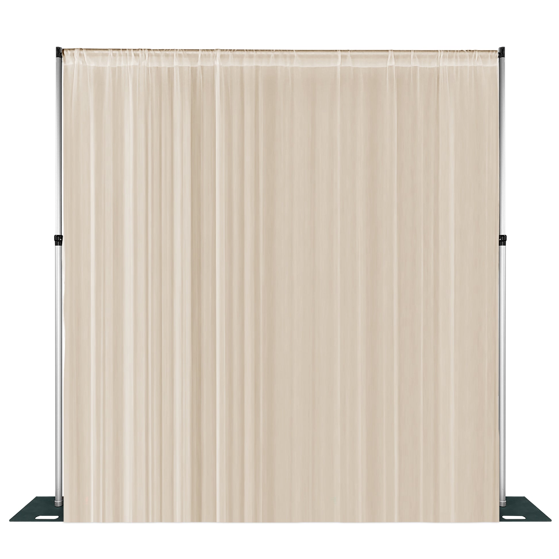 Chiffon Curtain Drape 10ft H x 58" W Panel Champagne full view