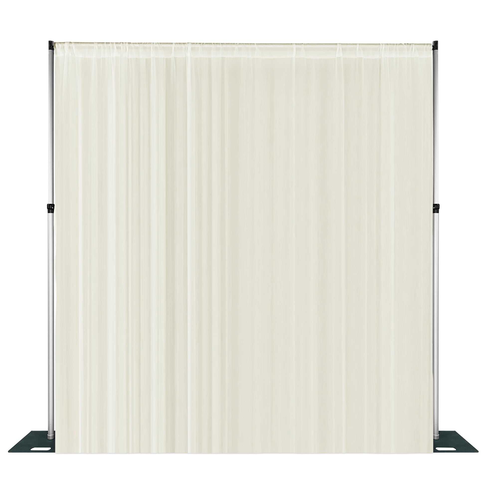 Chiffon Curtain Drape 10ft H x 58" W Panel Ivory full view