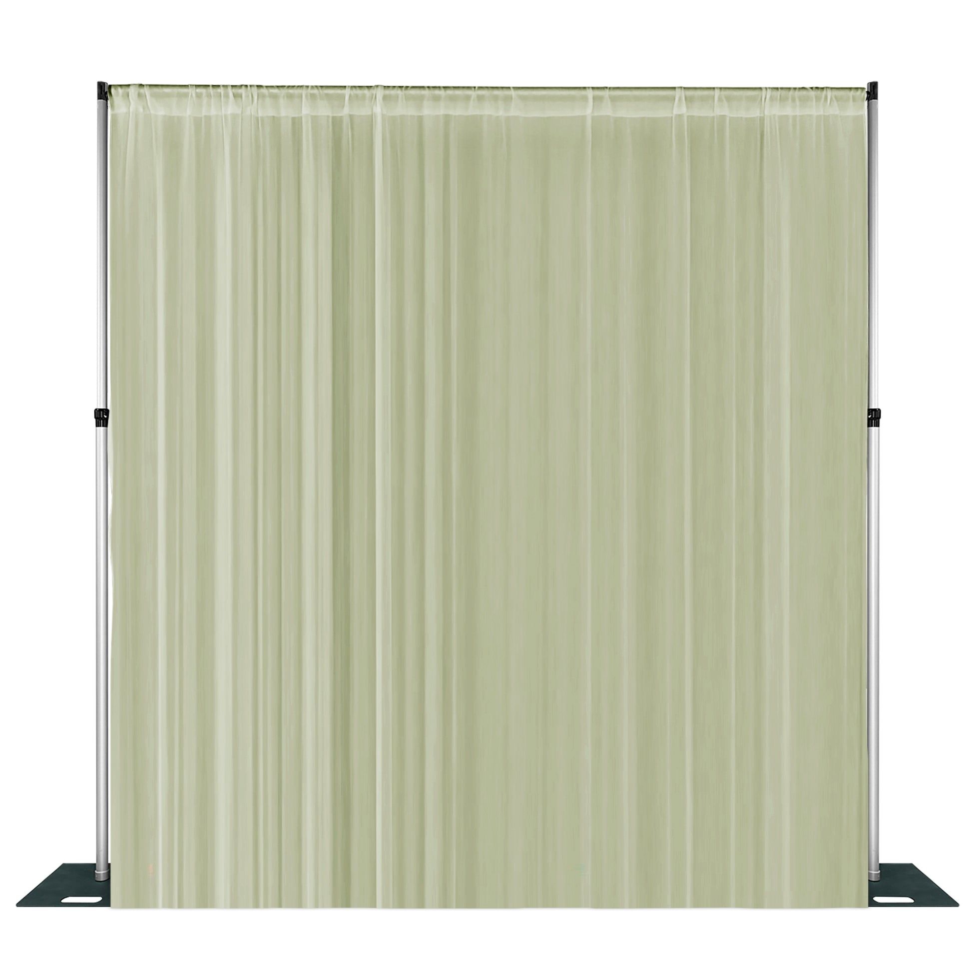 Chiffon Curtain Drape 10ft H x 58" W Panel Sage Green full view