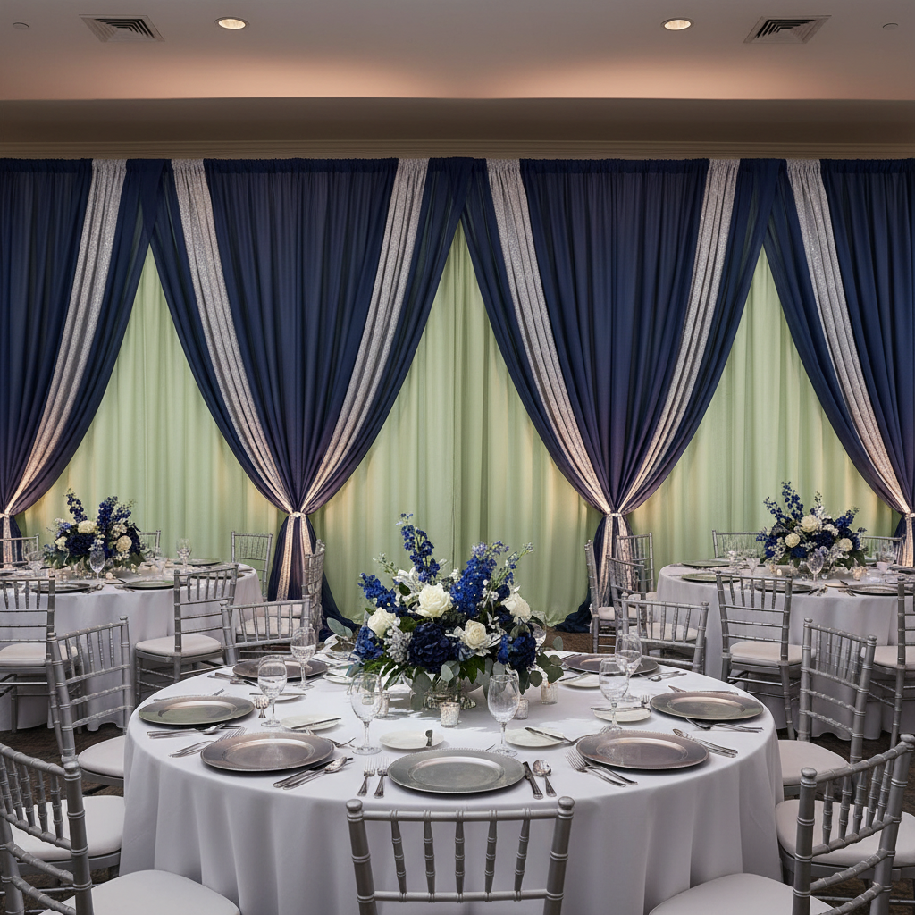 Chiffon Curtain Drape 12ft H x 118