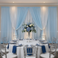 Chiffon Curtain Drape 12ft H x 58" W Panel - Baby Blue