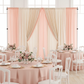 Chiffon Curtain Drape 12ft H x 58" W Panel - Blush/Rose Gold