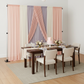 Chiffon Curtain Drape 12ft H x 118" W Panel - Blush/Rose Gold