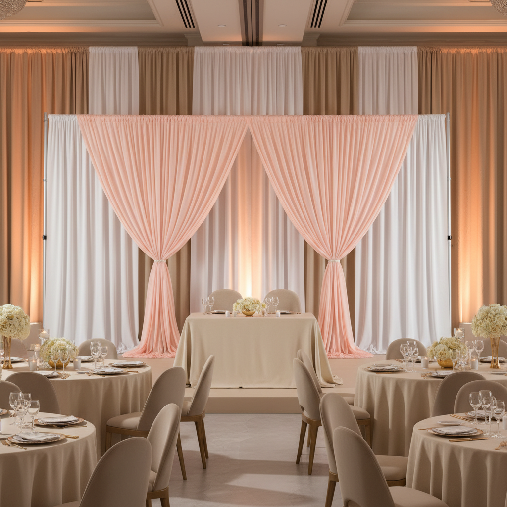 Chiffon Curtain Drape 12ft H x 118