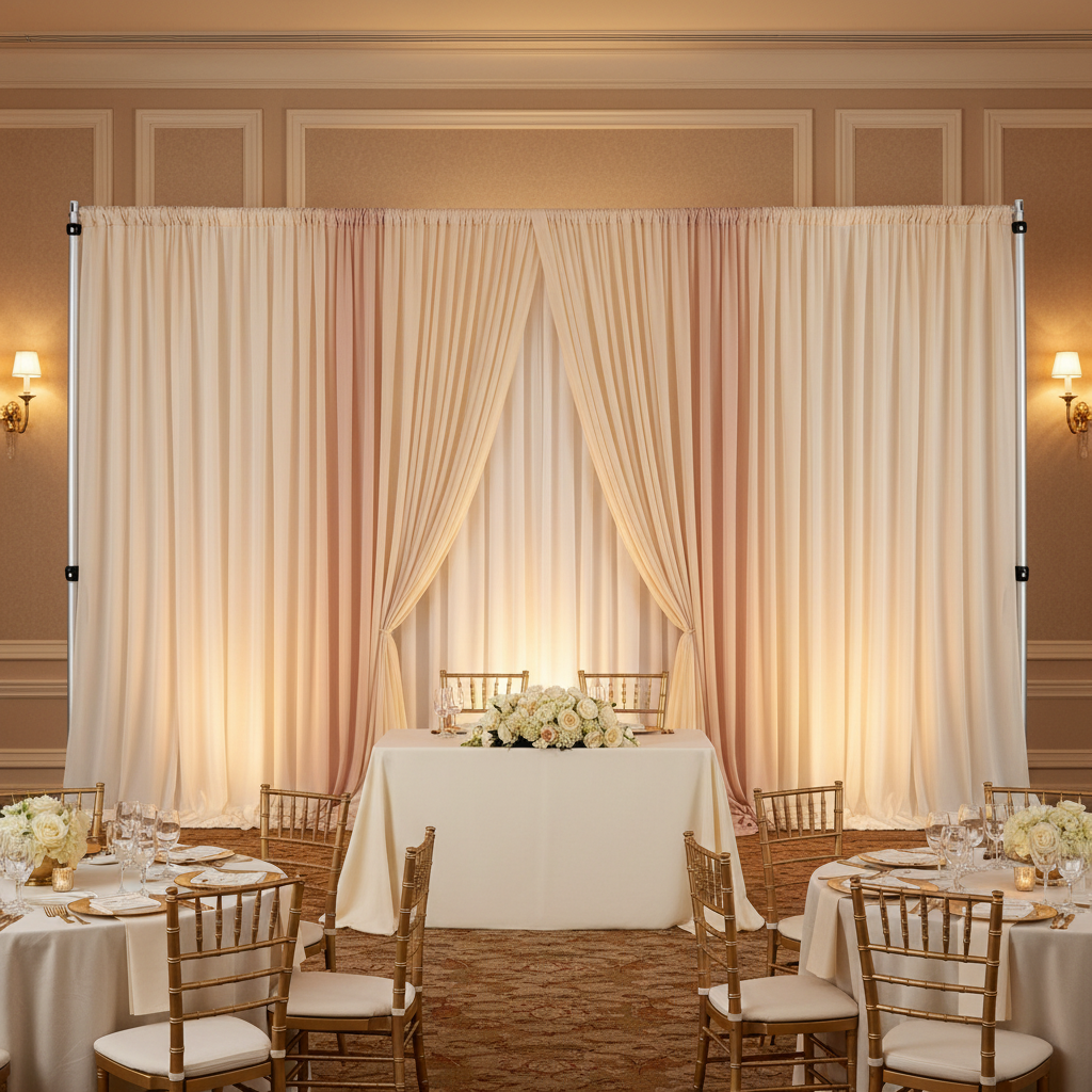 Chiffon Curtain Drape 12ft H x 118
