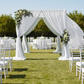 Chiffon Curtain Drape 12ft H x 118" W Panel - White