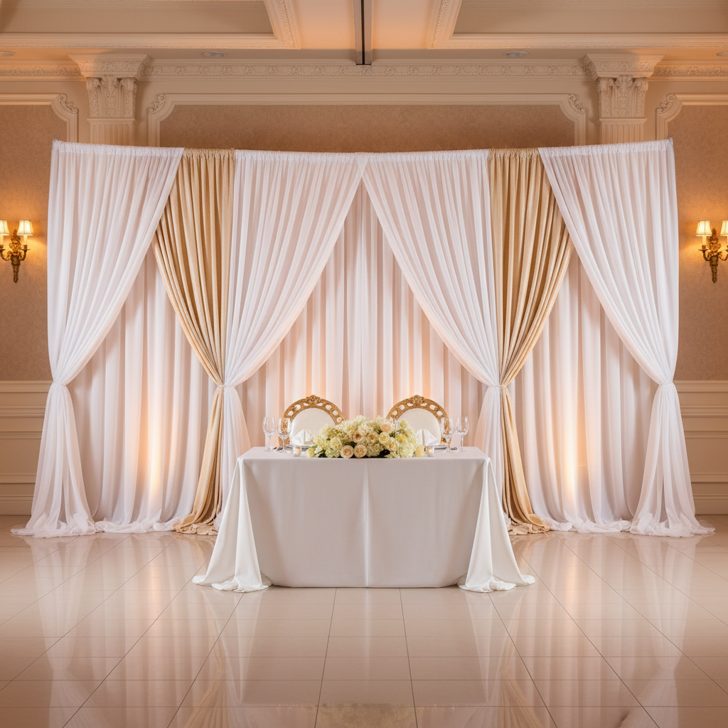Chiffon Curtain Drape 12ft H x 118