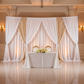 Chiffon Curtain Drape 12ft H x 118" W Panel - White