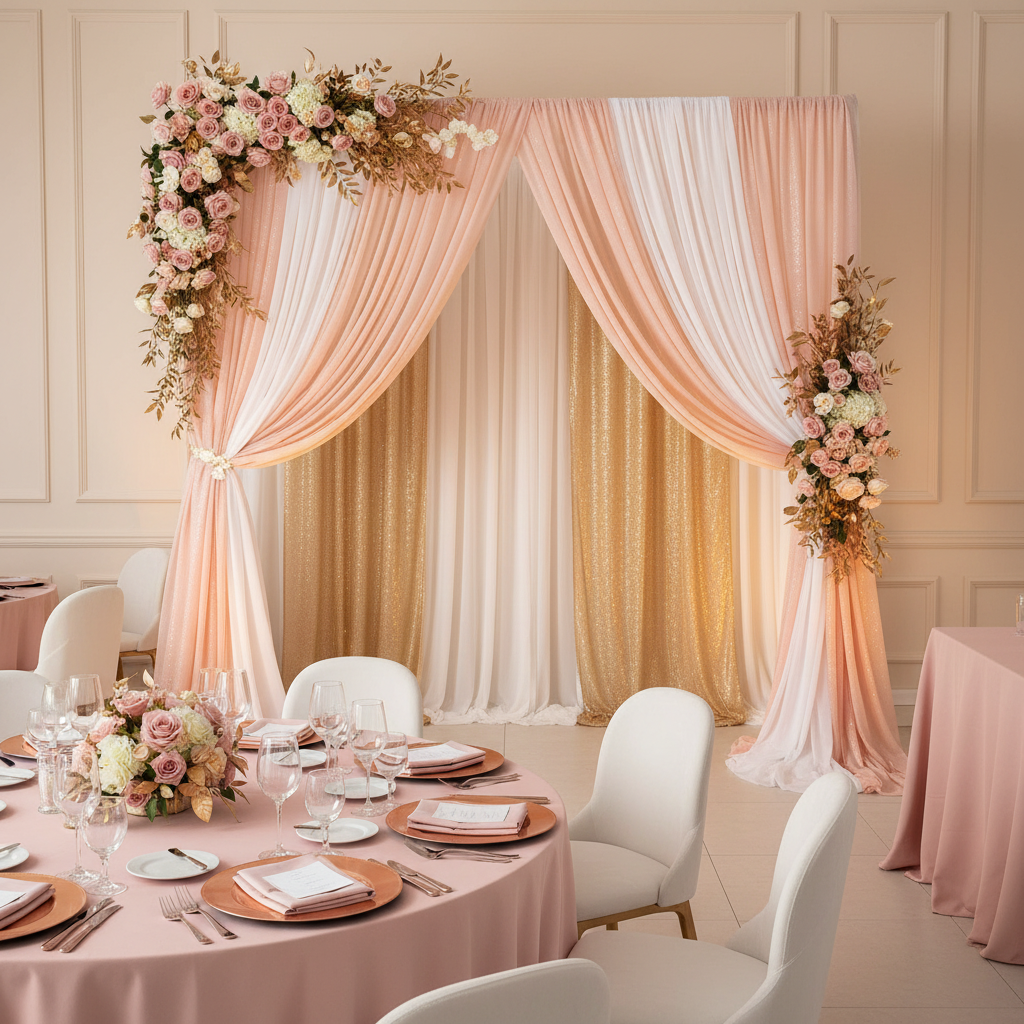 Chiffon Curtain Drape 14ft H x 118