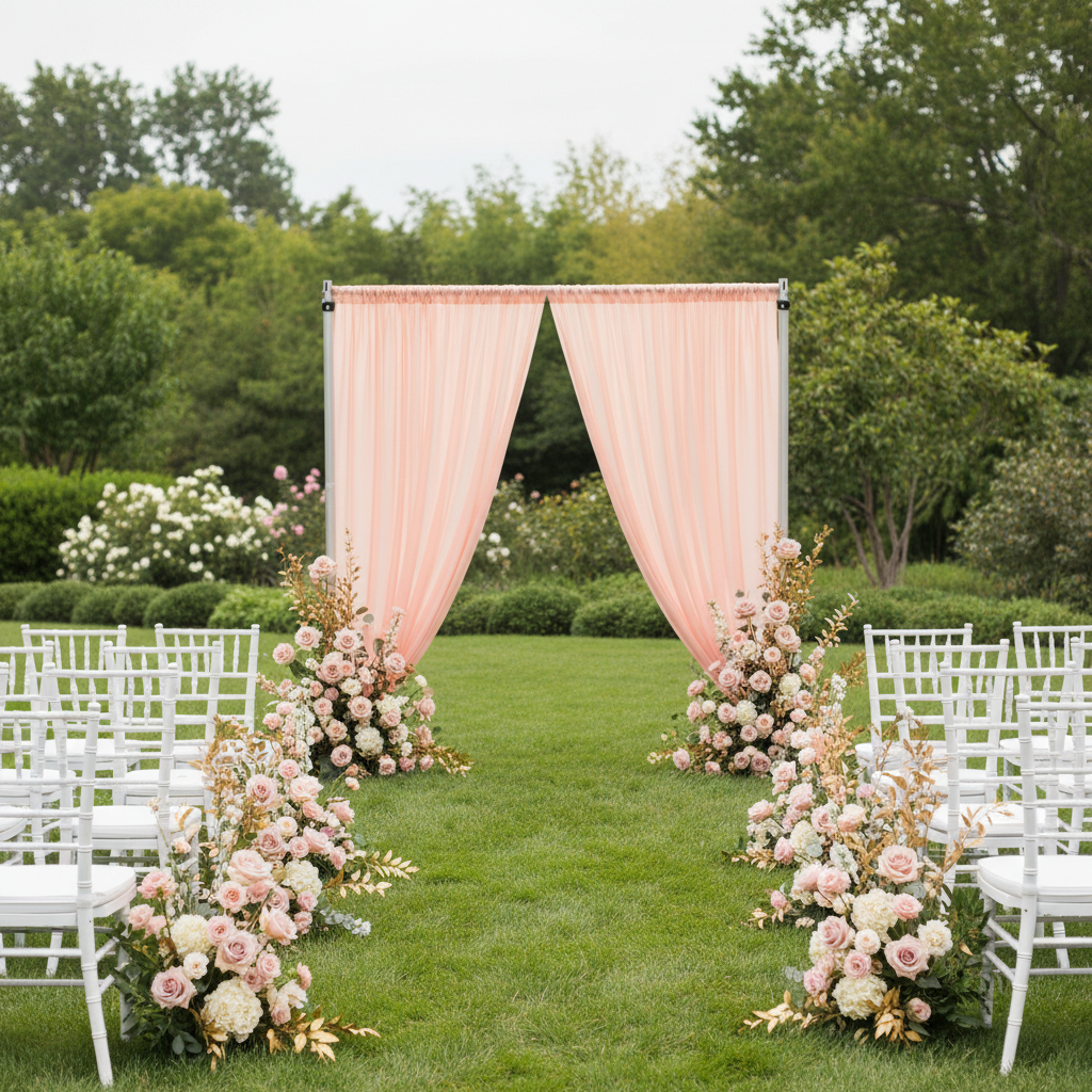 Chiffon Curtain Drape 14ft H x 58