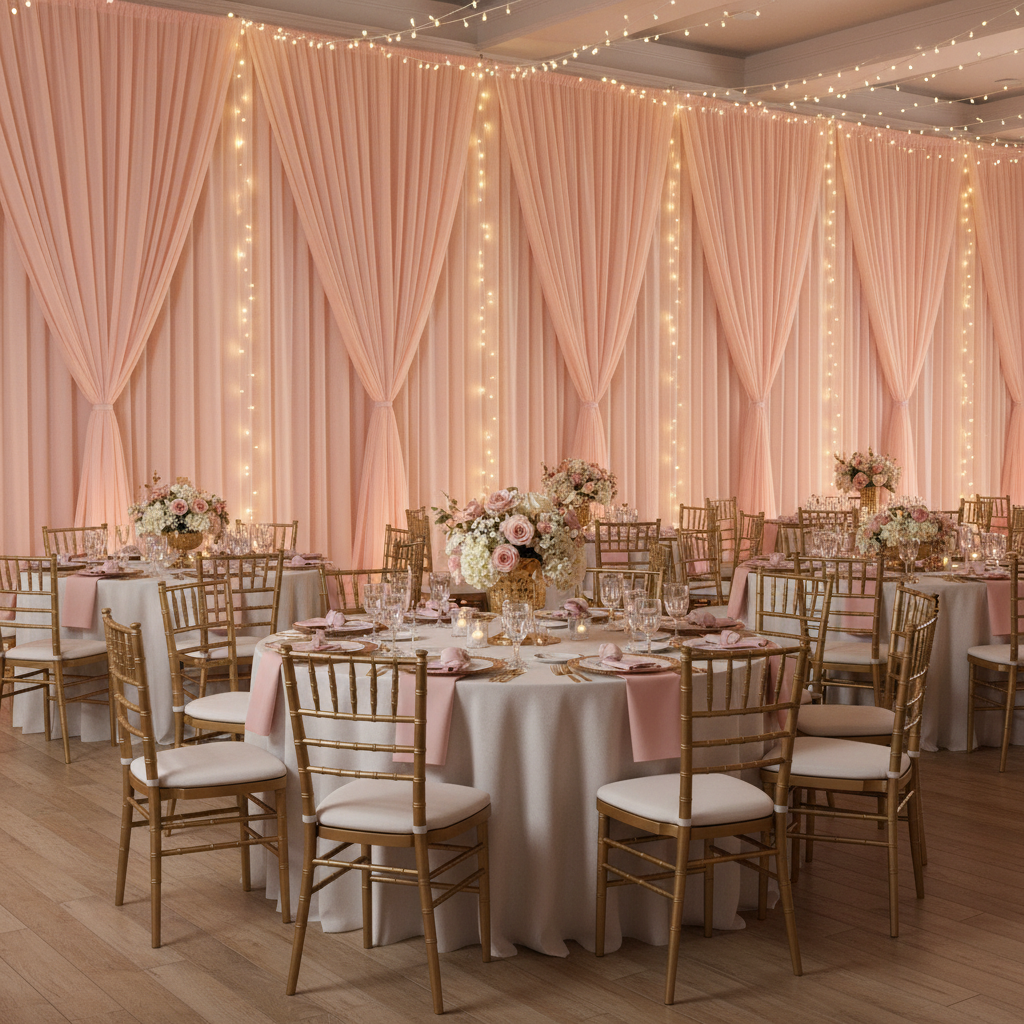 Chiffon Curtain Drape 14ft H x 58