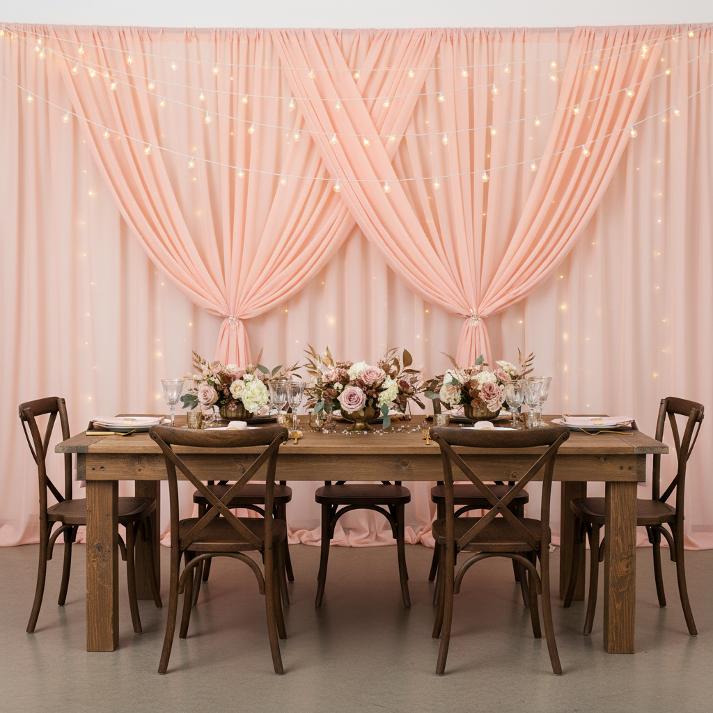 Chiffon Curtain Drape 14ft H x 58