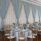 Chiffon Curtain Drape 14ft H x 58" W Panel - Dusty Blue