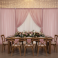 Chiffon Curtain Drape 14ft H x 58" W Panel - Dusty Rose/Mauve
