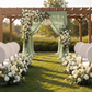 Chiffon Fabric Bolt 58" x 10 yards - Sage Green used on rustic barn backdrop reception