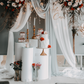 wedding reception with Chiffon Fabric Bolt 58" x 10 yards - White
