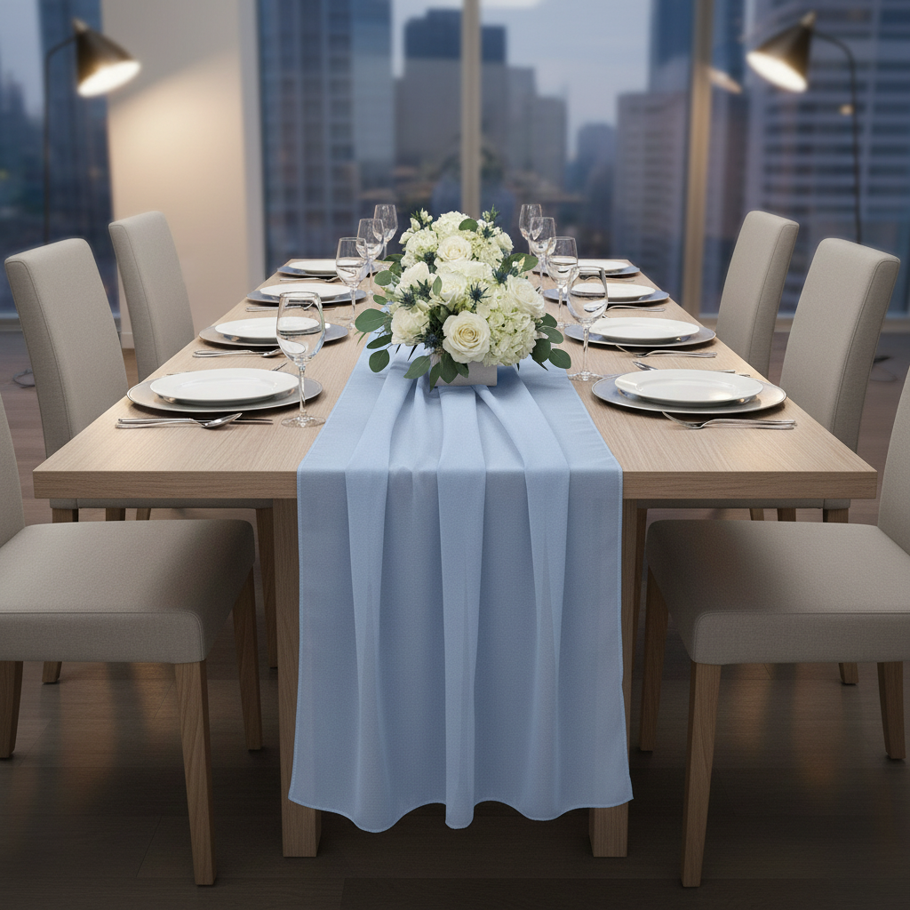 Chiffon Wedding Table Runner 10FT x 27