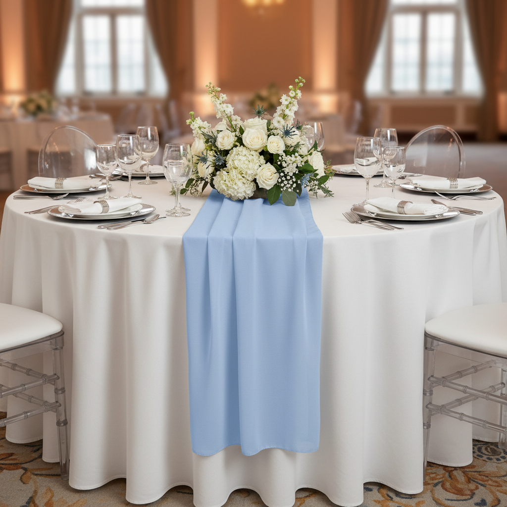 Chiffon Wedding Table Runner 10FT x 27