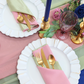 Chiffon Wedding Table Runner 10FT x 27" - Dusty Rose/Mauve | white charger plate | napkin | tablecloth