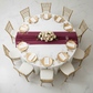 Chiffon Wedding Table Runner 10FT x 27" - Mulberry | tablecloth | napkin | charger plate | wine goblets | 