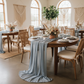 boho bridal shower with Chiffon-Wedding-Table-Runner-10FTx27-Dusty-Blue