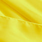 close up of the erged edge finish on the Chiffon Wedding Table Runner 10FT x 27" - Canary Yellow