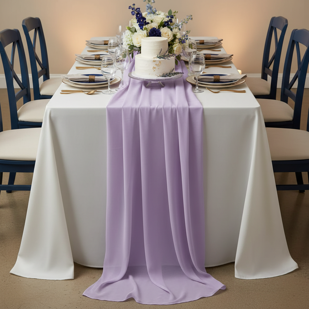 Chiffon Wedding Table Runner 10FT x 27