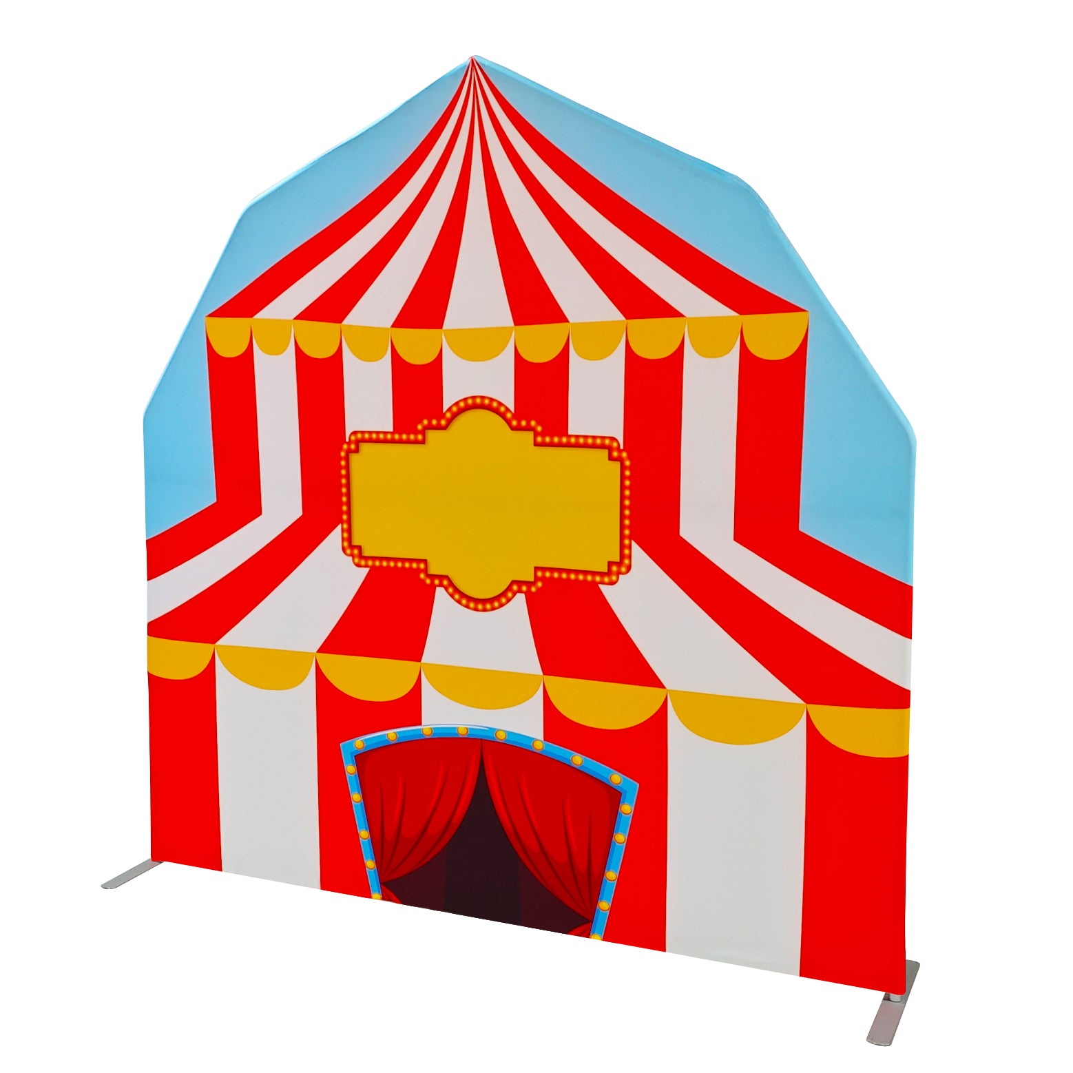 circus tarp Red Circus Carnival Printed Backdrop Spandex Cover Size: Unknown | Wedding | Event