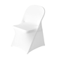 Classic Lifetime Spandex Folding Chair Cover  Ivory front view