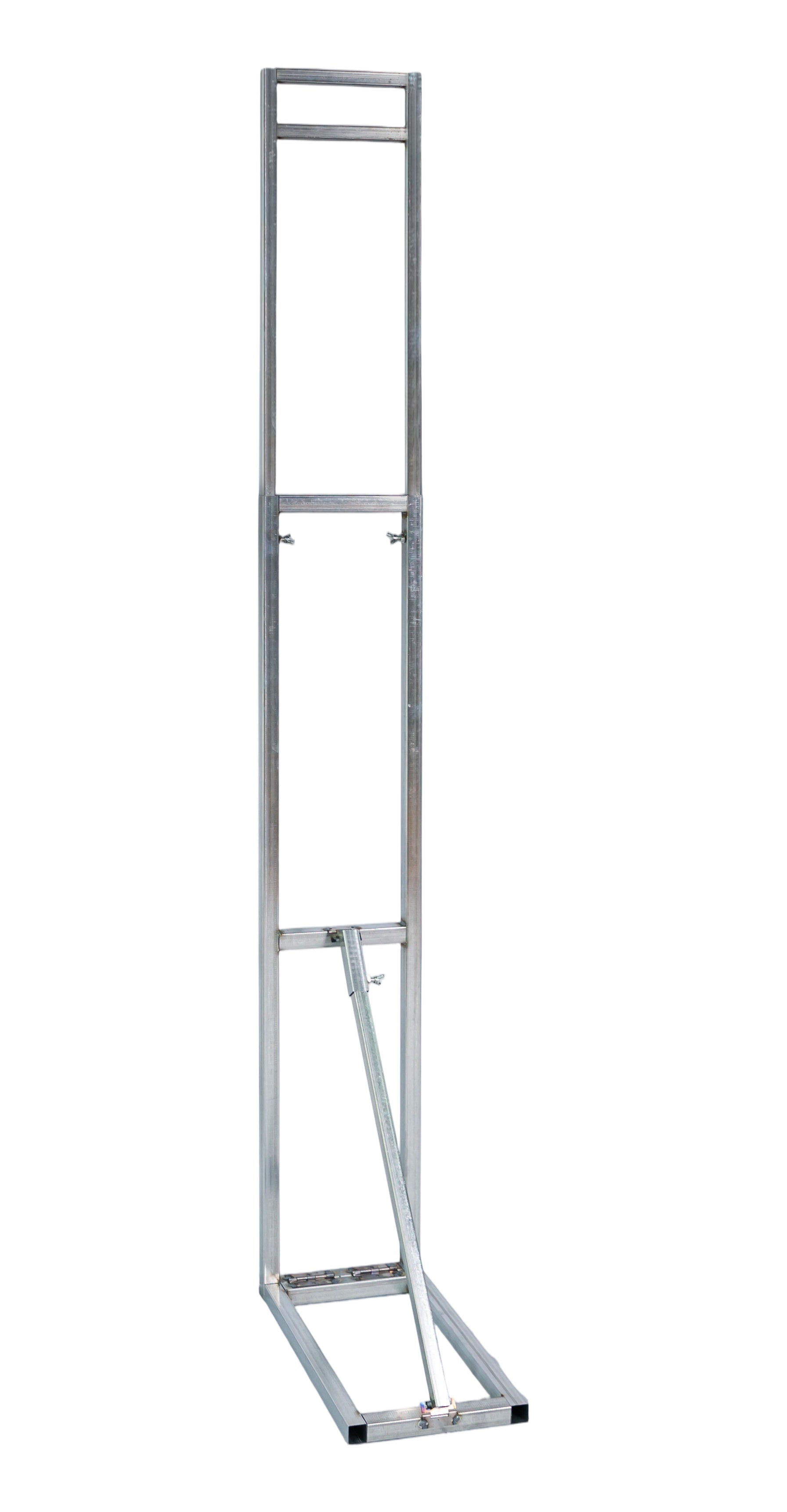 Collapsible Adjustable Height Backdrop Support Stand - Silver - CV Linens