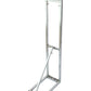 Collapsible Adjustable Height Backdrop Support Stand Silver birdseye vie wof backside