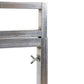 Collapsible Adjustable Height Backdrop Support Stand Silver corner close up