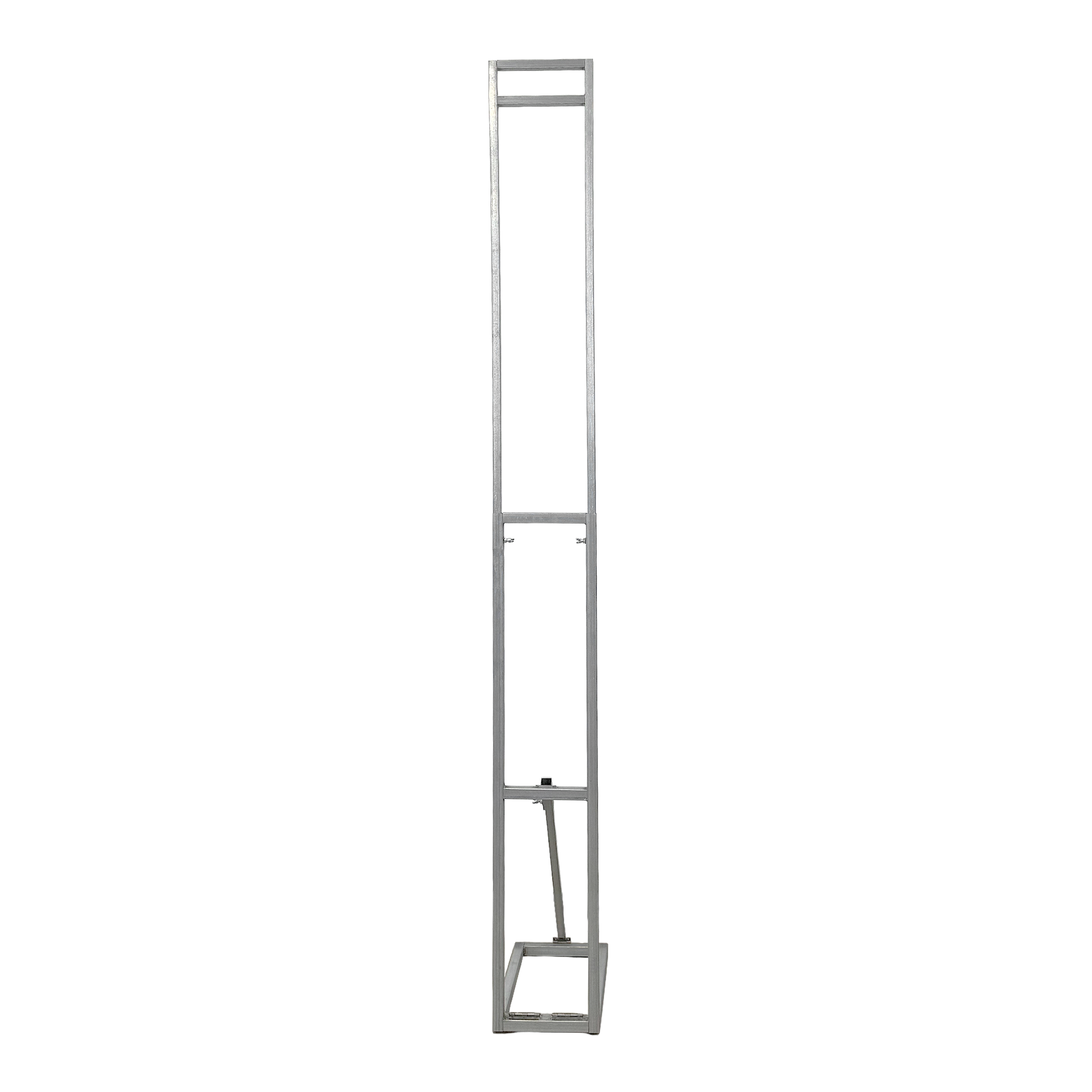 Collapsible Adjustable Height Backdrop Support Stand Silver front view