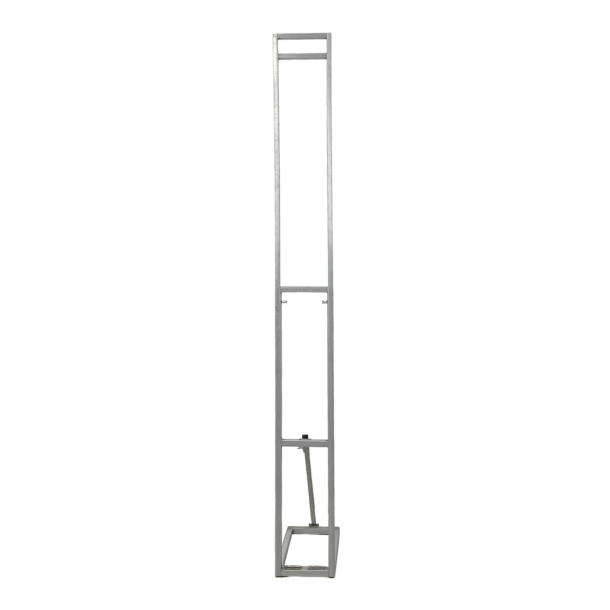 Collapsible Adjustable Height Backdrop Support Stand Silver front view