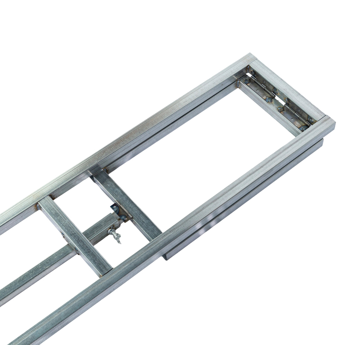 Collapsible Adjustable Height Backdrop Support Stand Silver top close up

