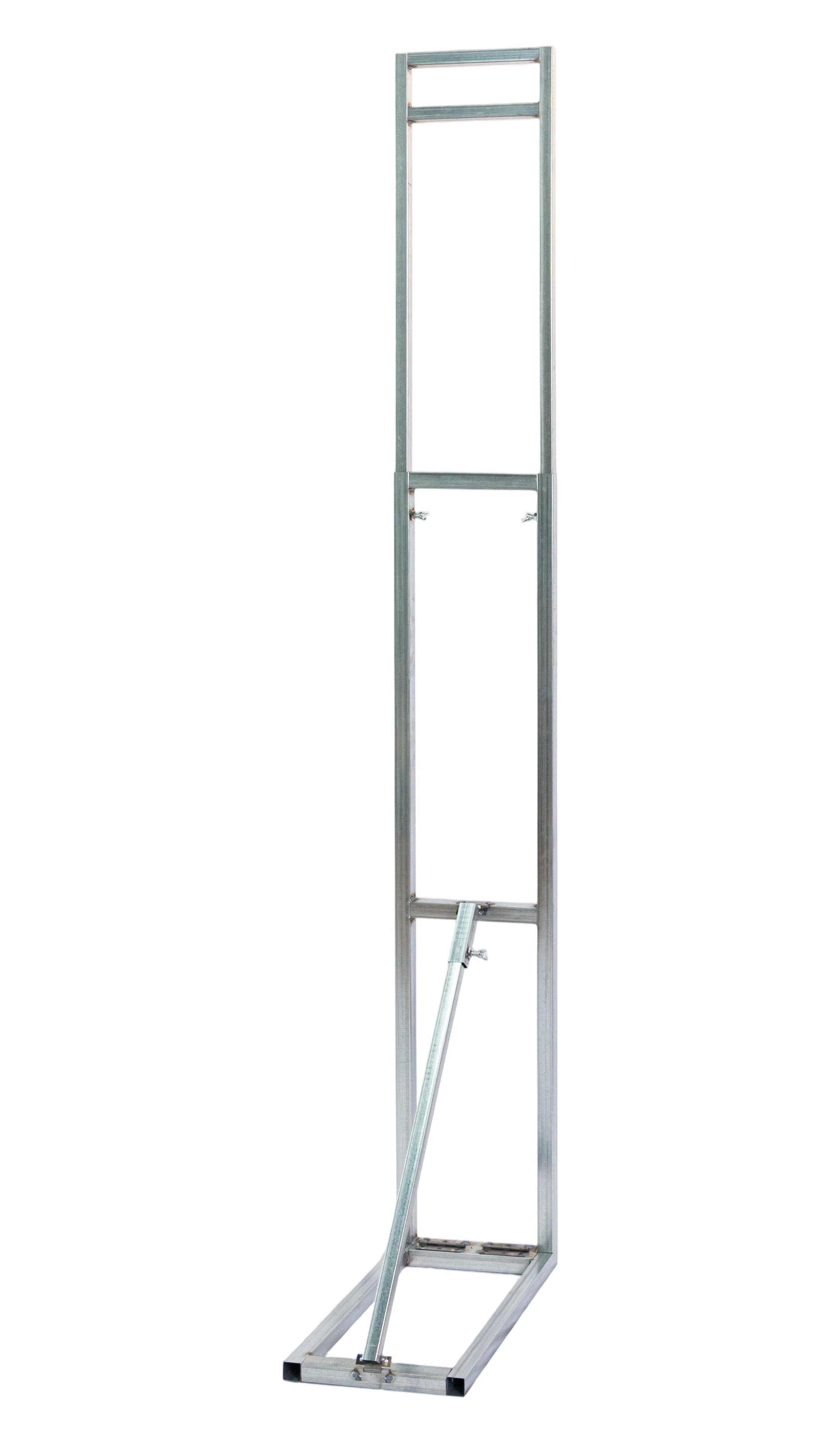Collapsible Adjustable Height Backdrop Support Stand - Silver - CV Linens