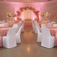 quinceañera with Contemporary LIFETIME folding chair Cover - White