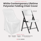 Contemporary LIFETIME folding chair Cover White showing on the square edge contemporary chair 