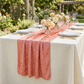 Velvet Table Runner Coral garden brunch