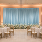 Crinkle Shimmer 10ft H x 52" W Drape/Backdrop Panel - Baby Blue for a wedding backdrop