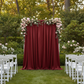 Crinkle Shimmer 10ft H x 52" W Drape/Backdrop Panel - Burgundy for wedding garden arch setup