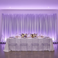 Crinkle Shimmer 10ft H x 52" W Drape/Backdrop Panel - Lavender for indoor table setup