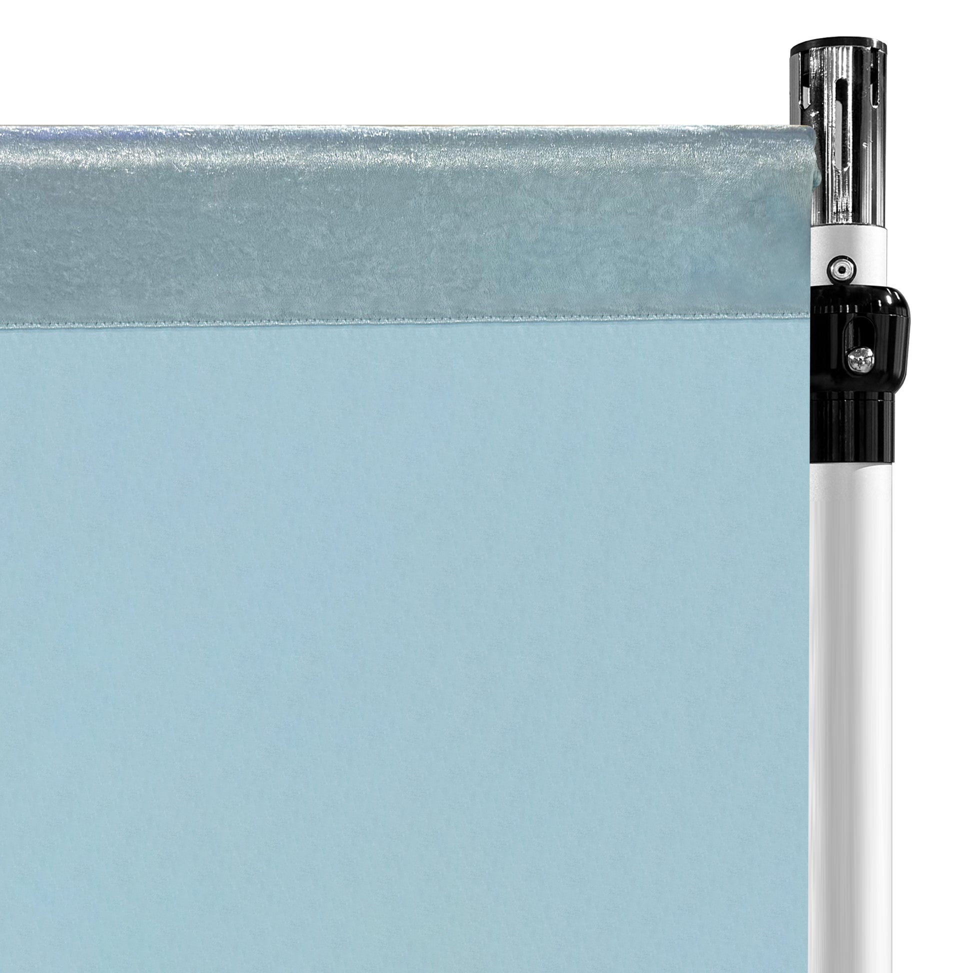 Crinkle Shimmer 10ft H x 52" W Drape/Backdrop Panel Baby Blue backside