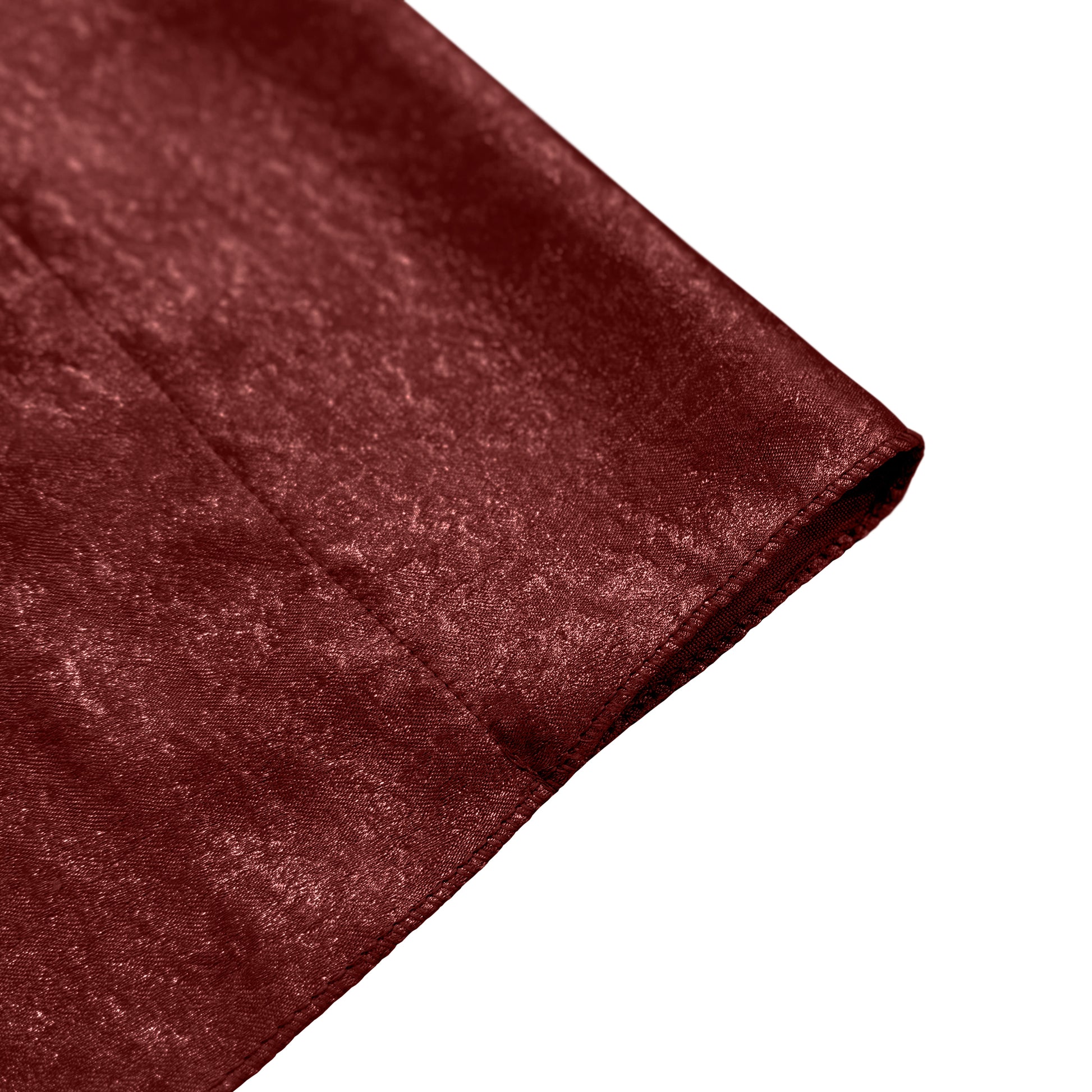 Crinkle Shimmer 10ft H x 52" W Drape/Backdrop Panel Burgundy pocket close up