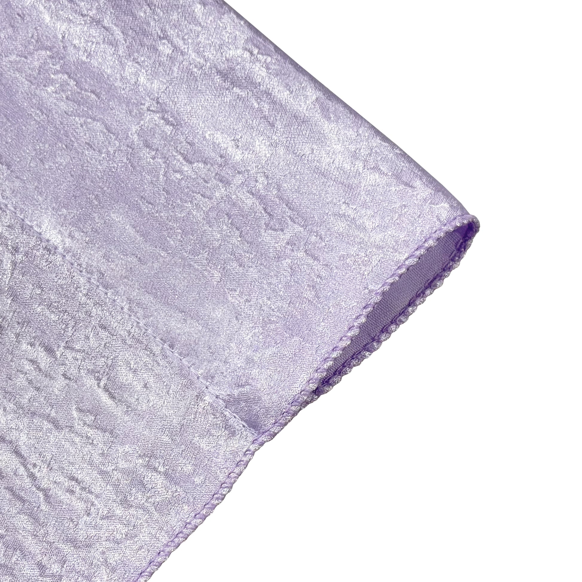 Crinkle Shimmer 10ft H x 52" W Drape/Backdrop Panel Lavender pocket close up
