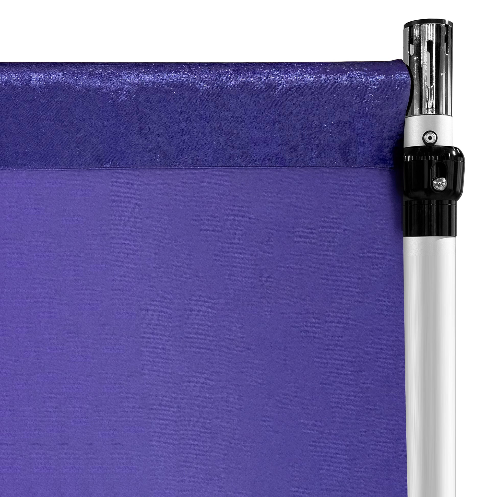 Crinkle Shimmer 10ft H x 52" W Drape/Backdrop Panel Purple backside