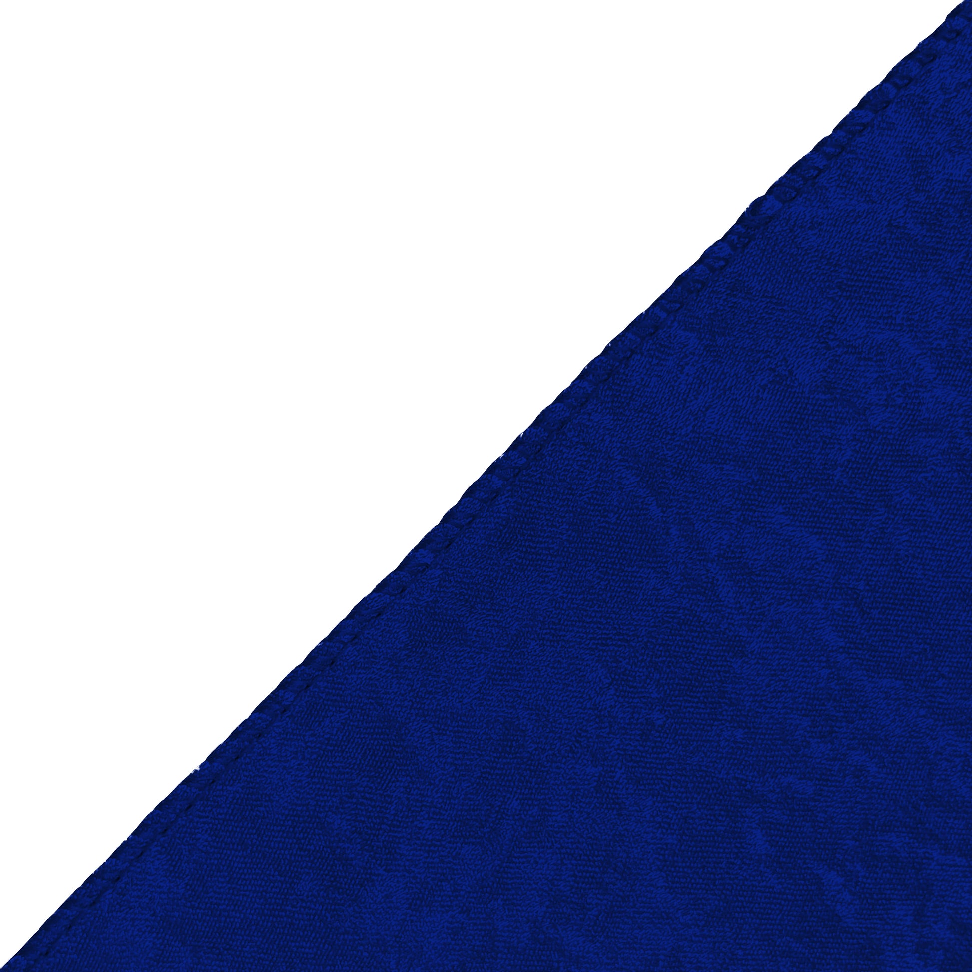 Crinkle Shimmer 10ft H x 52" W Drape/Backdrop Panel Royal Blue serged edge close up