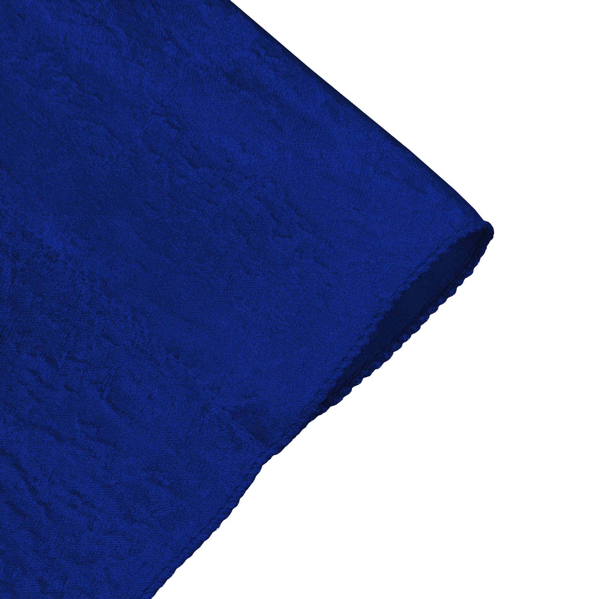 Crinkle Shimmer 10ft H x 52" W Drape/Backdrop Panel Royal Blue pocket close up
