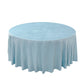 Crinkle Shimmer 120" Round Tablecloth Baby Blue front view